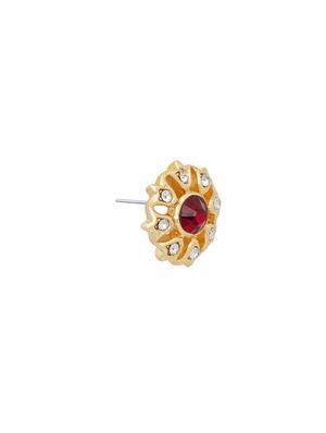 red metal studs earring - 17327766 - Standard Image - 4