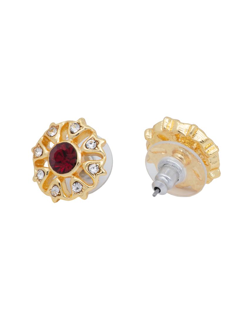 red metal studs earring - 17327766 - Zoom Image - 2
