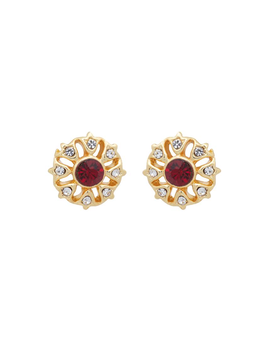 red metal studs earring - 17327766 - Zoom Image - 3