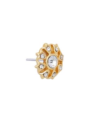 white metal studs earring - 17327767 - Standard Image - 4