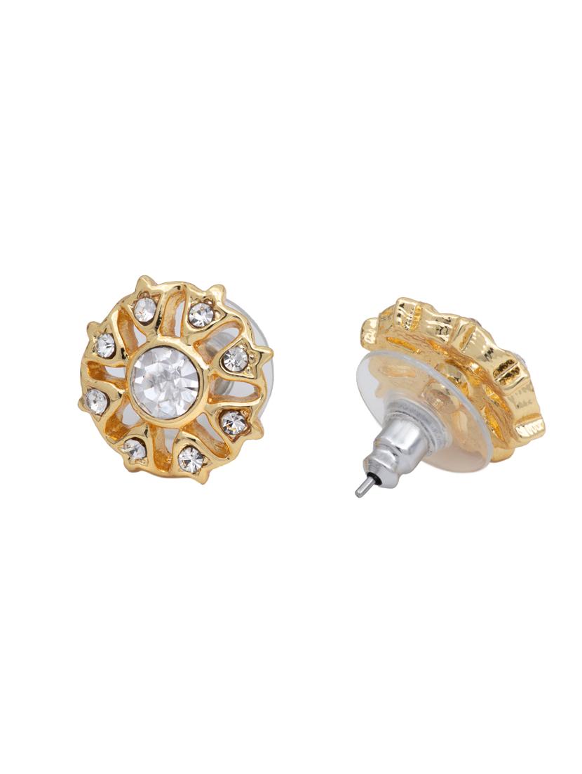 white metal studs earring - 17327767 - Zoom Image - 2