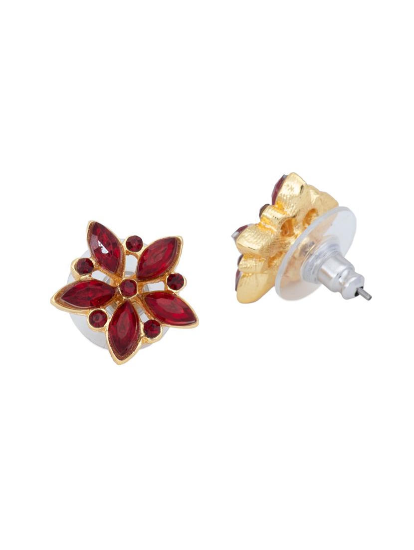red metal studs earring - 17327768 - Zoom Image - 2