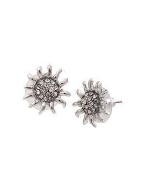silver metal studs earring - 17327770 - Standard Image - 3