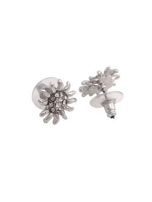 silver metal studs earring - 17327770 - Standard Image - 4