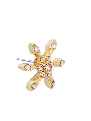 gold metal studs earring - 17327771 - Standard Image - 4