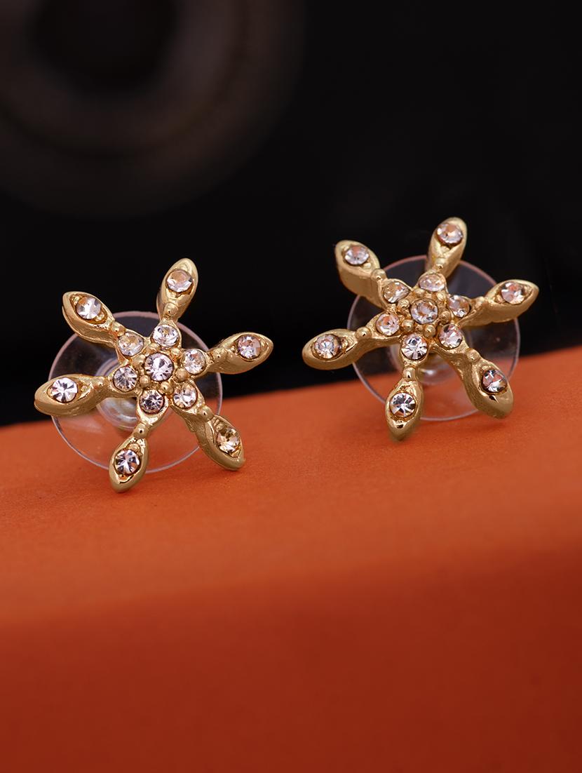 gold metal studs earring - 17327771 - Zoom Image - 1