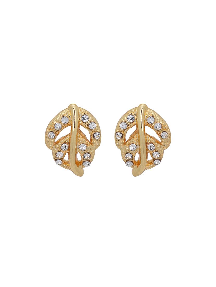 gold metal studs earring - 17327773 - Zoom Image - 2