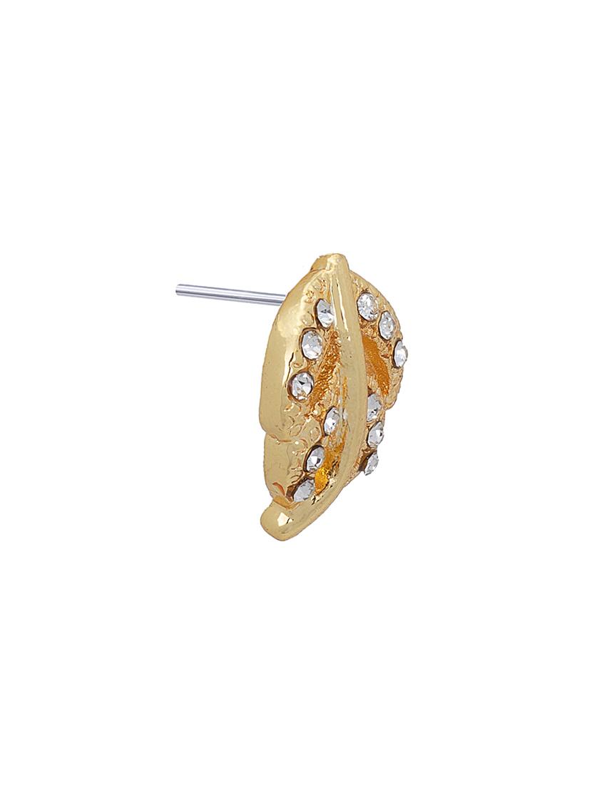 gold metal studs earring - 17327773 - Zoom Image - 4