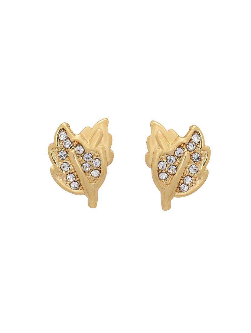 gold metal studs earring - 17327774 - Zoom Image - 2