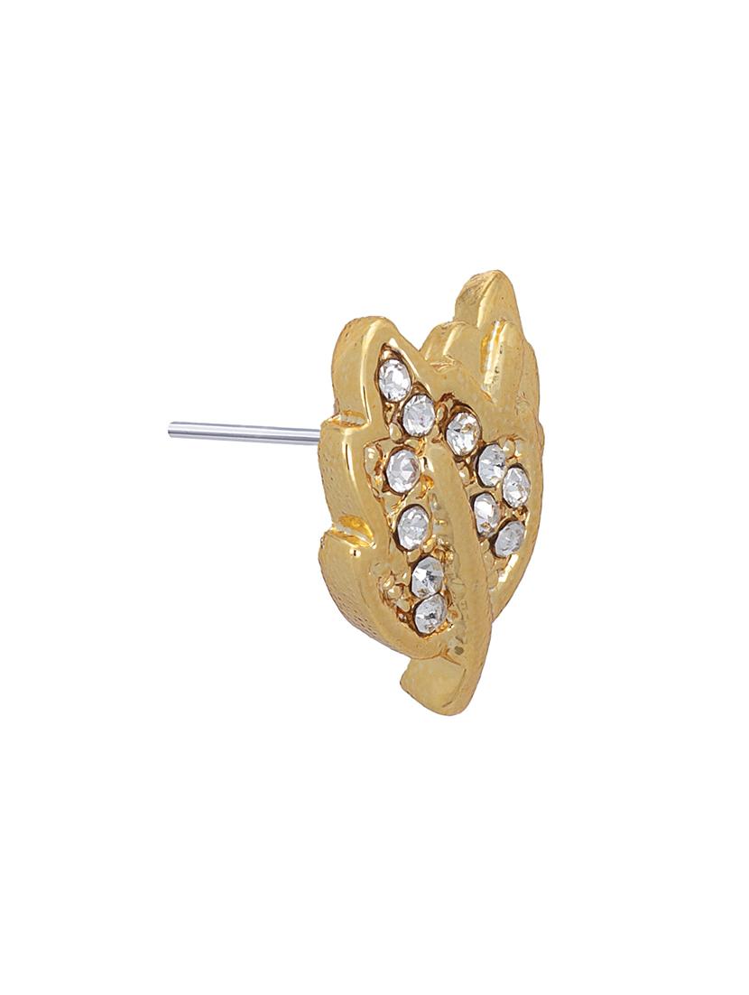 gold metal studs earring - 17327774 - Zoom Image - 4