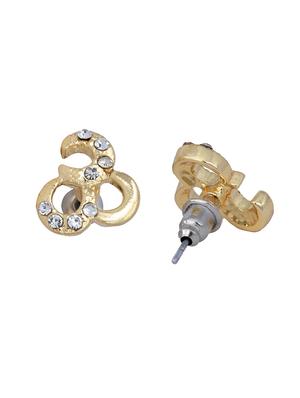gold metal studs earring - 17327777 - Standard Image - 2