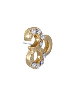 gold metal studs earring - 17327777 - Standard Image - 4