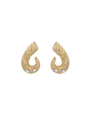 gold metal studs earring - 17327778 - Standard Image - 2