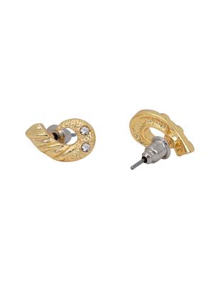 gold metal studs earring - 17327778 - Standard Image - 3
