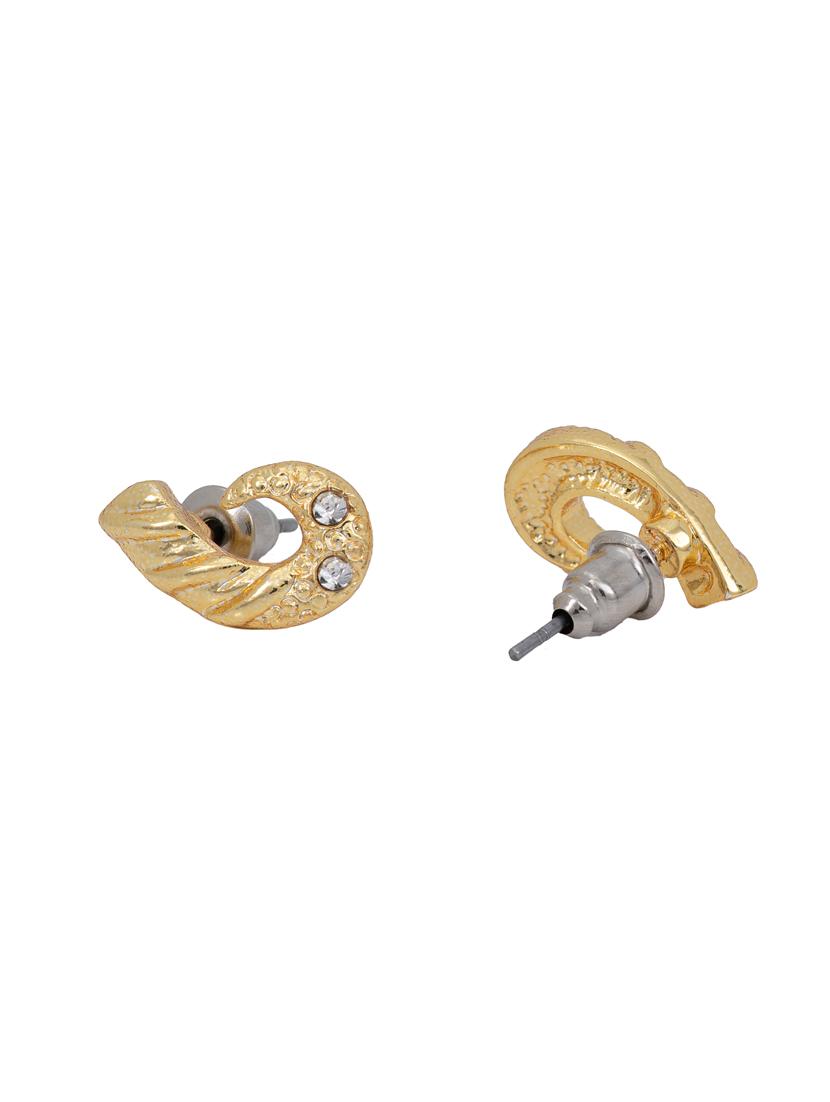 gold metal studs earring - 17327778 - Zoom Image - 3