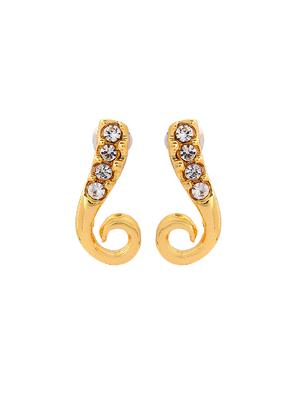 gold metal studs earring - 17327779 - Standard Image - 2