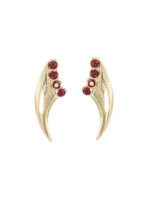 red metal studs earring - 17327781 - Standard Image - 3