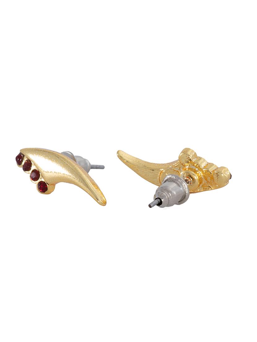red metal studs earring - 17327781 - Zoom Image - 2