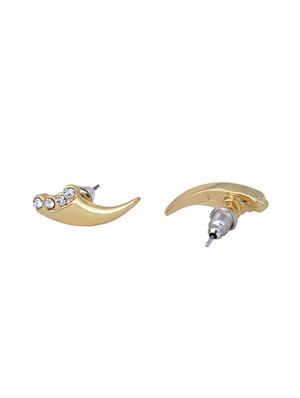 gold metal studs earring - 17327782 - Standard Image - 4