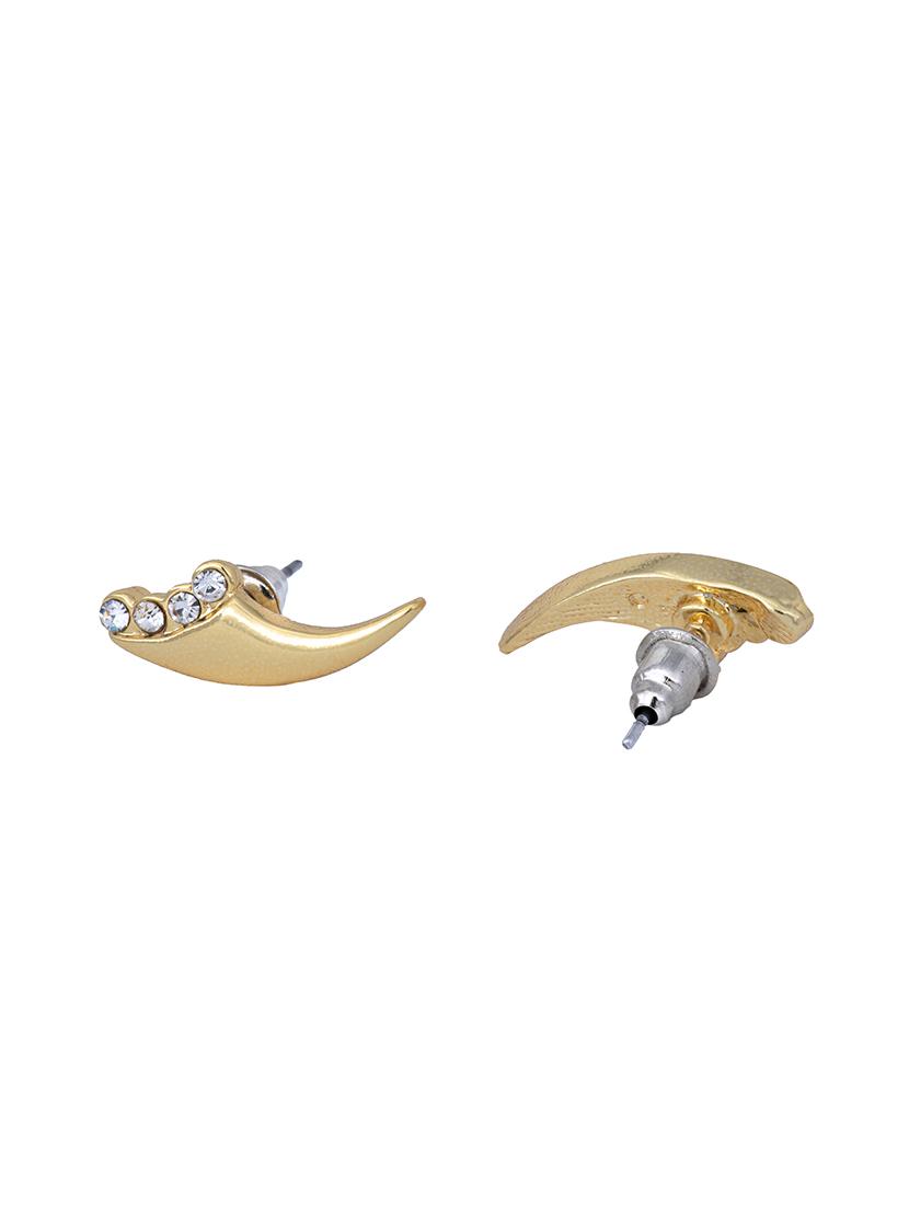 gold metal studs earring - 17327782 - Zoom Image - 4