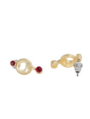 red metal studs earring - 17327784 - Standard Image - 2