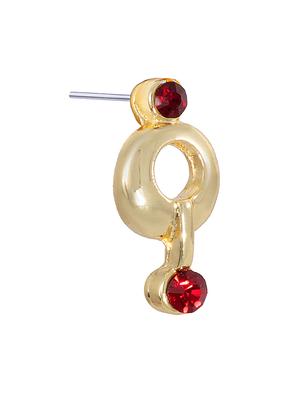 red metal studs earring - 17327784 - Standard Image - 4