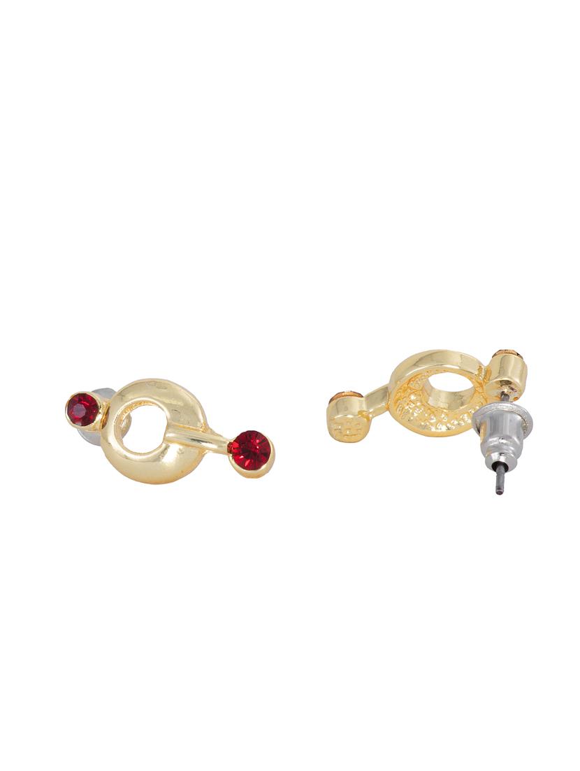 red metal studs earring - 17327784 - Zoom Image - 2
