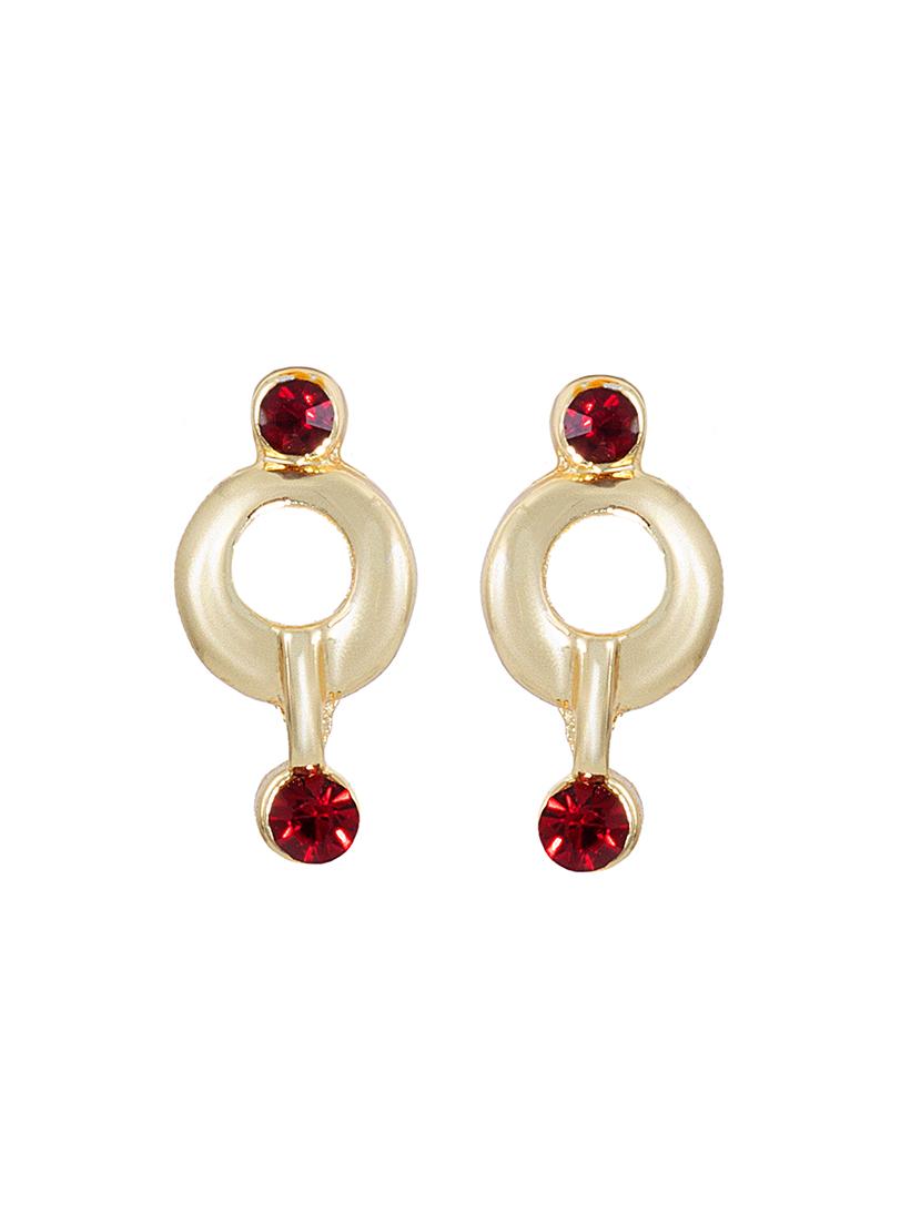 red metal studs earring - 17327784 - Zoom Image - 3