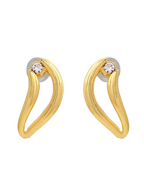 gold metal studs earring - 17327786 - Standard Image - 1