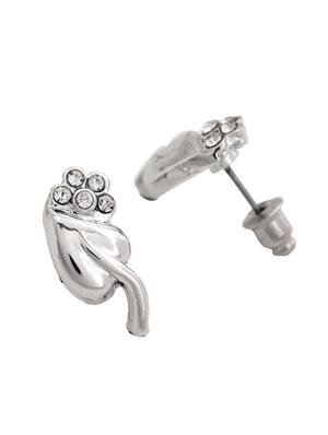 silver metal studs earring - 17327787 - Standard Image - 4