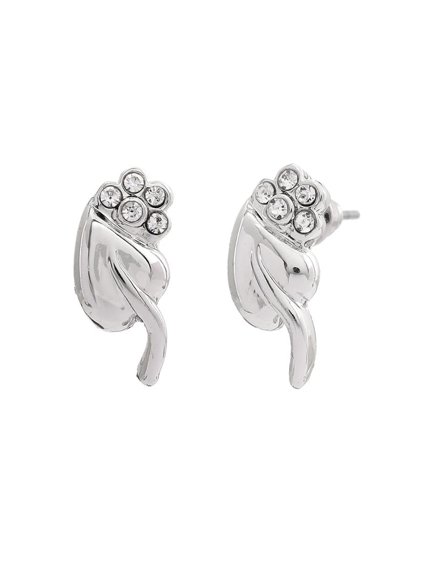 silver metal studs earring - 17327787 - Zoom Image - 3
