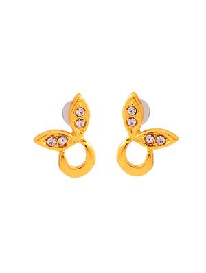 gold metal studs earring - 17327788 - Standard Image - 3