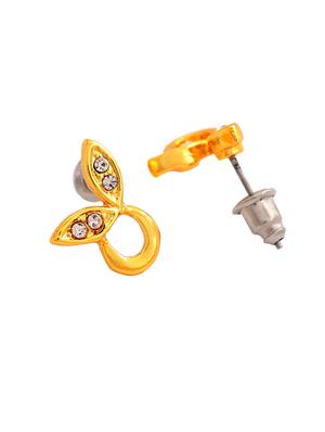 gold metal studs earring - 17327788 - Standard Image - 4