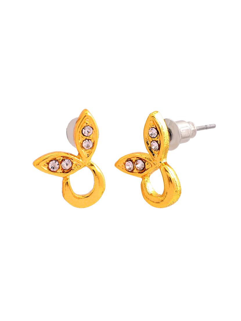 gold metal studs earring - 17327788 - Zoom Image - 2