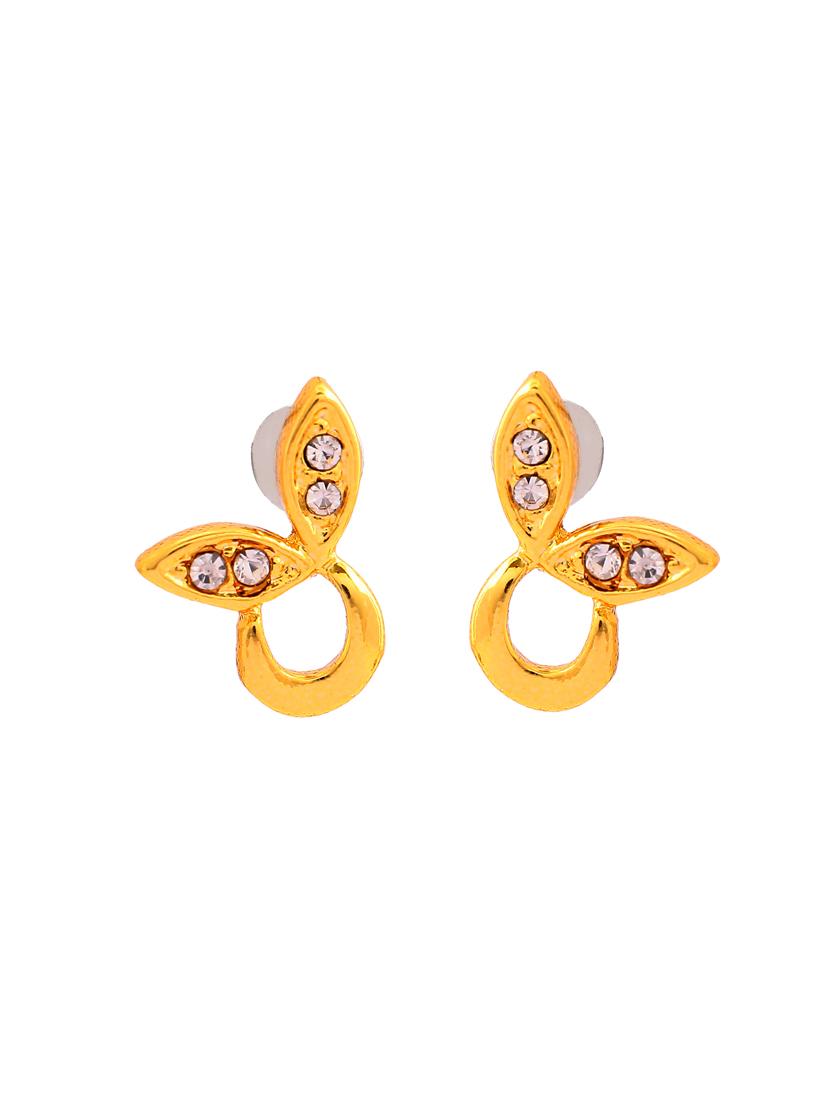gold metal studs earring - 17327788 - Zoom Image - 3