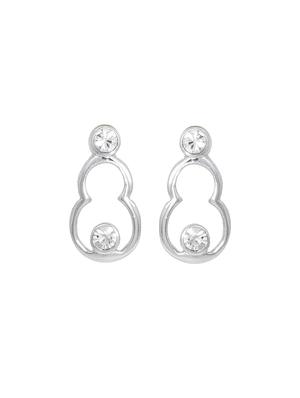 silver metal drop earring - 17327790 - Standard Image - 2