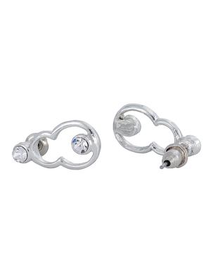 silver metal drop earring - 17327790 - Standard Image - 3