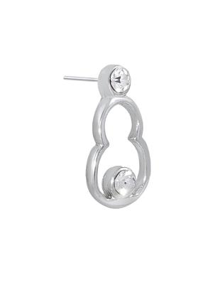 silver metal drop earring - 17327790 - Standard Image - 4