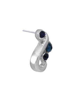 blue metal studs earring - 17327793 - Standard Image - 3
