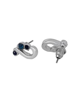 blue metal studs earring - 17327793 - Standard Image - 4
