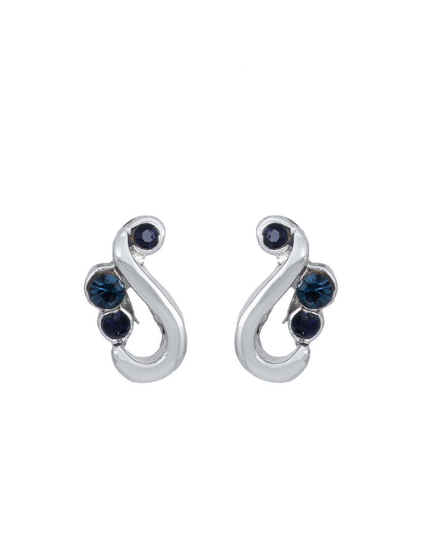 blue metal studs earring - 17327793 - Zoom Image - 2