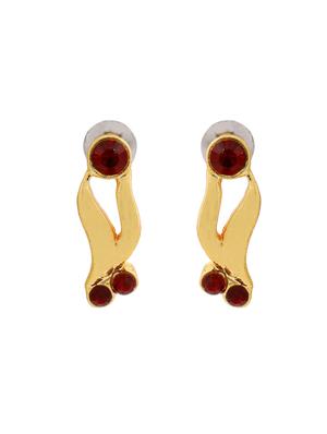red metal studs earring - 17327794 - Standard Image - 3