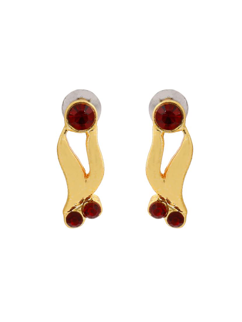 red metal studs earring - 17327794 - Zoom Image - 3