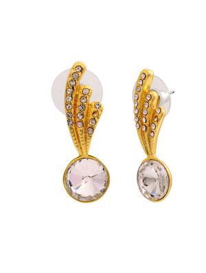 gold metal studs earring - 17327799 - Standard Image - 3