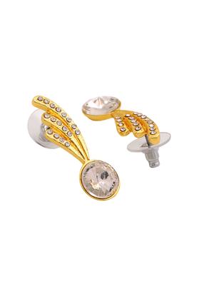 gold metal studs earring - 17327799 - Standard Image - 4
