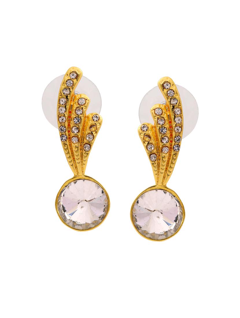 gold metal studs earring - 17327799 - Zoom Image - 2