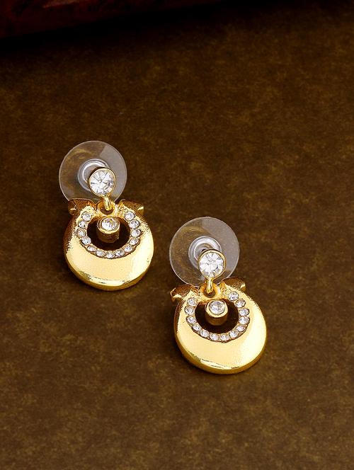 gold metal drop earring - 17327800 - Standard Image - 1