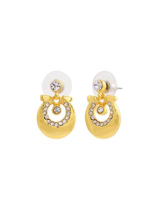 gold metal drop earring - 17327800 - Standard Image - 2