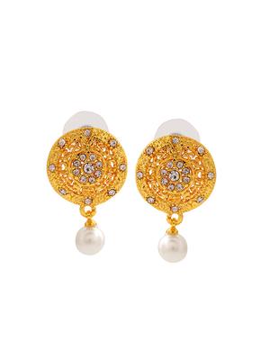 gold metal drop earring - 17327805 - Standard Image - 4
