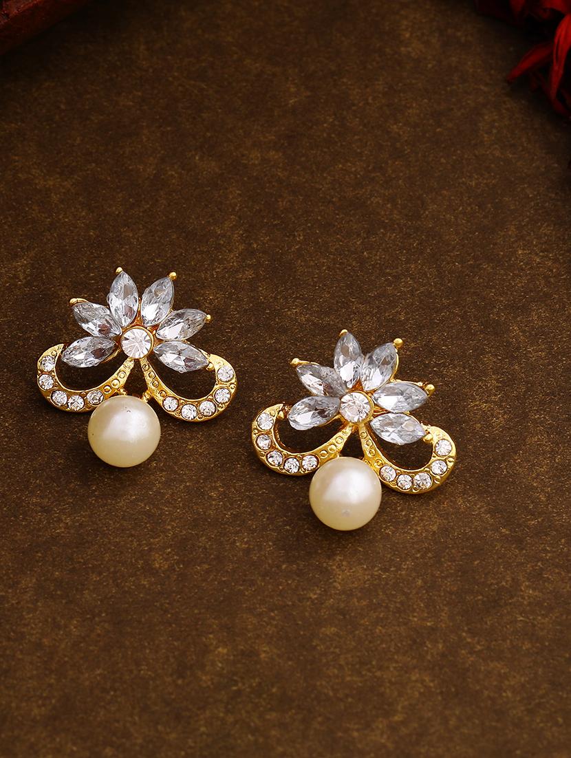 gold metal studs earring - 17327806 - Zoom Image - 1
